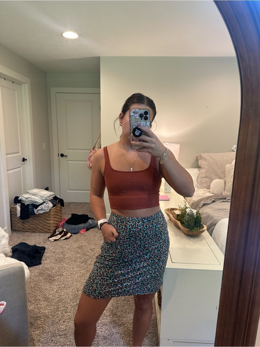 multicolor tribal skort